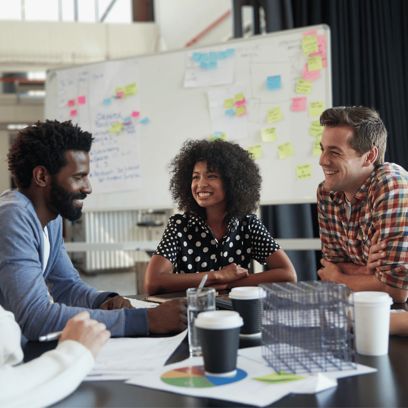 A group of people in a planning meeting